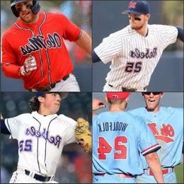 Ole NCAA Miss Rebels Baseball Jersey 28 Austin Miller 35 Kevin Graham 13 Zack Cozart 2 Ryan Olenek Cousu HOMMES Jeunes K High nek