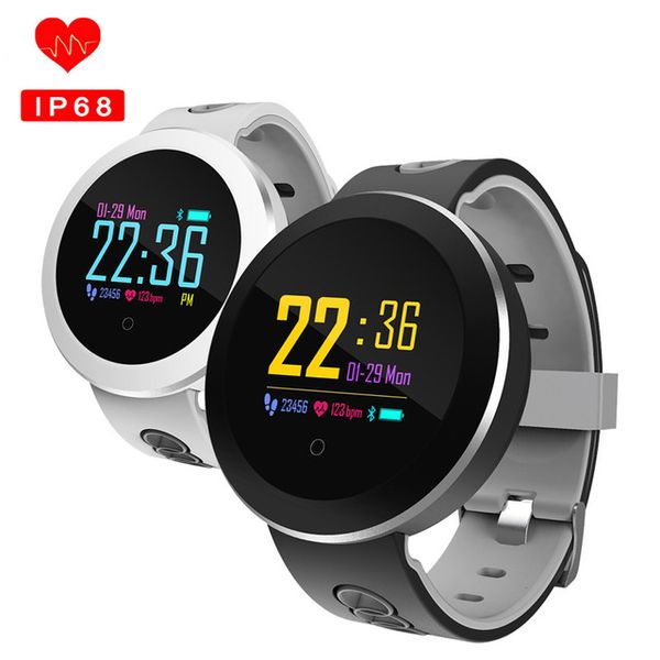 Oled Bluetooth montre intelligente IP68 étanche Q8 pro hommes dames moniteur de fréquence cardiaque Fitness Tracker Smartwatch 2020 mode 0.95