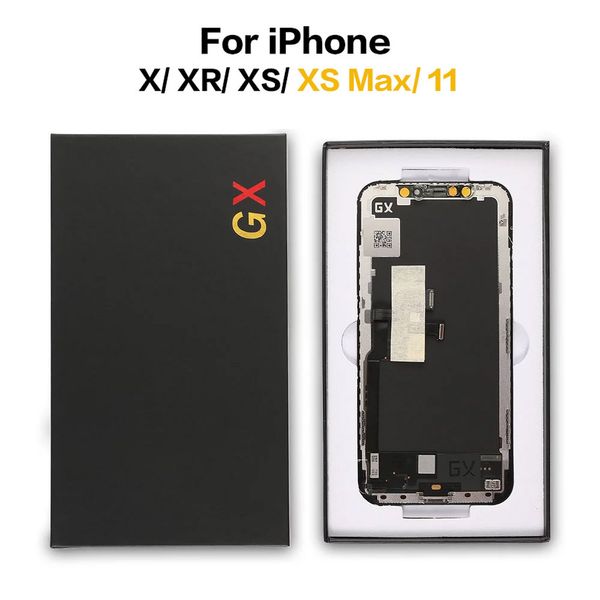 OLED GX para iPhone X XS Max XR 11 Paneles de pantalla LCD Incell JK TFT Pantalla táctil Digitalizador Asamblea de repuesto