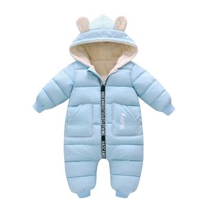 OLEKID 2020 Winter Baby Fleece Jas Jas Plus Fluwelen Baby Meisjes Sneeuwpak Dons Katoenen Baby Jongen Rompertjes Peuter Pasgeboren overall LJ201023