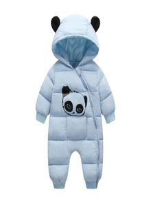 OLEKID 2020 Winter Baby Snowsuit Cartoon panda Dikke Warme Pasgeboren Baby Meisje Jumpsuit Peuter Sneeuwpak Baby Boy Rompertjes Overalls L1427339