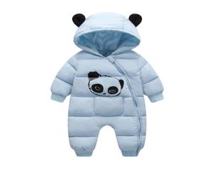 OLEKID Winter Baby Snowsuit Cartoon panda Dikke warme pasgeboren baby meisje jumpsuit Peuter Sneeuwpak Baby Boy Rompertjes Overalls Y200917690963