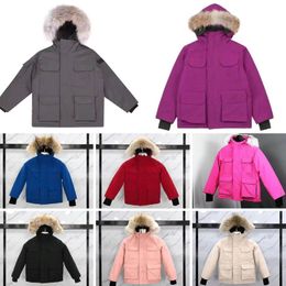 OLEKID-Chaqueta de plumón de invierno para niños, abrigo grueso y cálido de piel de mapache auténtica para bebés de 2 a 12 años, Parka para adolescentes