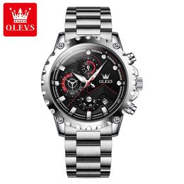 OLEVS 2873 Heren Topmerk Luxe 3 keer Quartz horloge Kwaliteit Echt Sport Zakelijk horloge leer masculino heren Modieus rijden polshorloge