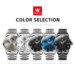 OLEVS 2925 Moda masculina más vendida Reloj de alta belleza Oficina de negocios Minimalista Reloj Multi funcional Sports Imploud Watch