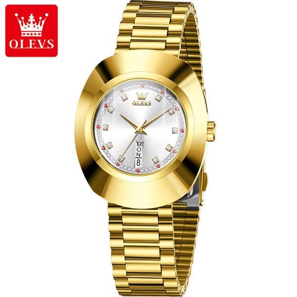 OLEVS 7017 luxe en acier tungstène pas cher montres à quartz mode couple montres ensemble montres lumineuses pour homme et femme designer marque montres