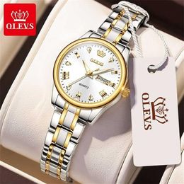Olevs ouro simples moda casual marca relógio de pulso luxo senhora relógios quadrados relogio feminino para presentes femininos 5563 220124277n