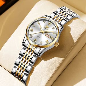 Olevs Luxury Brand Watch For Women Fashion Quartz Womens Wesetes Imperproof inne indemdless Steel Elegant Dames Wristwatch Original 240425