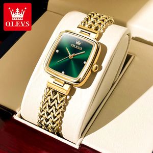 Olevs Luxury Brands Womens Watches Tendance Imperproofing Immalle atmosphère en acier inoxydable Quartz Wrist Certification originale 240409