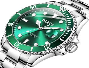 Oleevs Men039S kijkt naar modebedrijf waterdichte quartz pols horloge heren topmerk luxe roestvrijstalen staalband sport klok mal5926786