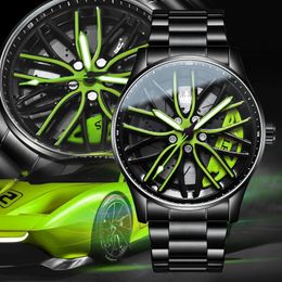 Olevs Wheels Mens Luxury Watch imperméable Rotary Sport Car Rim Man Watch High Quality Selling Quartz Mens Watches 240515