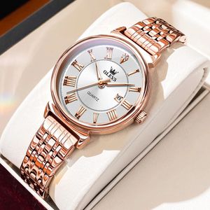 Olevs Women's Watchs Simple Luxury Fashion Elegant Female Wristwatch Afficier Luminal Date Exquis Give For Girl 240515