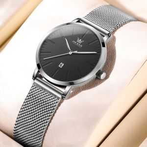 Olevs Womens Quartz Watches de alta calidad Elegante Elegante Damas Munda de pulsera Original Water Impermevia Reloj For Woman 240515