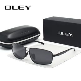 Oley Men Polarise Sunglasses aluminium Magnésium Sun Glasses Driving Glasses RECTANGH