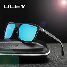 OLEY-gepolariseerde zonnebril voor mannen Retro vierkante zonnebril Unisex rijbril Merkontwerper Y6625 231228