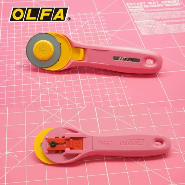OLFA RTY-2 / C 45 mm Rotary Pinkle Cutking Blade, Cutter à couture polyvalente pour papier tissu en cuir coupé