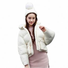 Olgitum 2020 hiver Fi femmes vestes conception courte mignon Cott rembourré rose manteau décontracté sweats à capuche chauds ample rembourré Parka CC465 54bL #