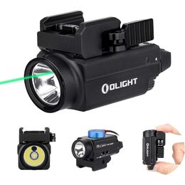 Olight Baldr S Blue Beam 800 lumen tactische zaklamp met witte LED -combo -railbevestiging Weaponlight - Oplaadbare USB, magnetisch, compact ontwerp