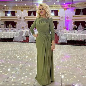 Gaine Vert Olive Mothe De La Mariée Robes Irrégularité Froncé Robe Formelle Longueur De Plancher Plus La Taille Robes De Fiesta Pour Le Mariage 326 326