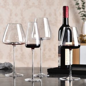 Ollectieniveau Handgemaakte rode wijnglas Ultradunne kristal Bourgondische Bordeaux Goblet Art Big Belly Tasting Cup