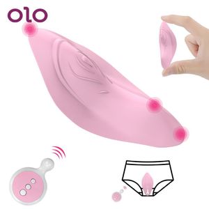 OLO 10 vitesses vibrant oeuf culotte vibrateur pour femmes Invisible femme Masturbation clitoridien stimulateur contrôle sexy jouets