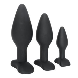 Olo Volwassen Producten Anale Trainer Sexy Speelgoed Voor Mannen Vrouwen Gay Zwart S/M/L Siliconen 3 stks/set Prostaat Massager Butt Plug