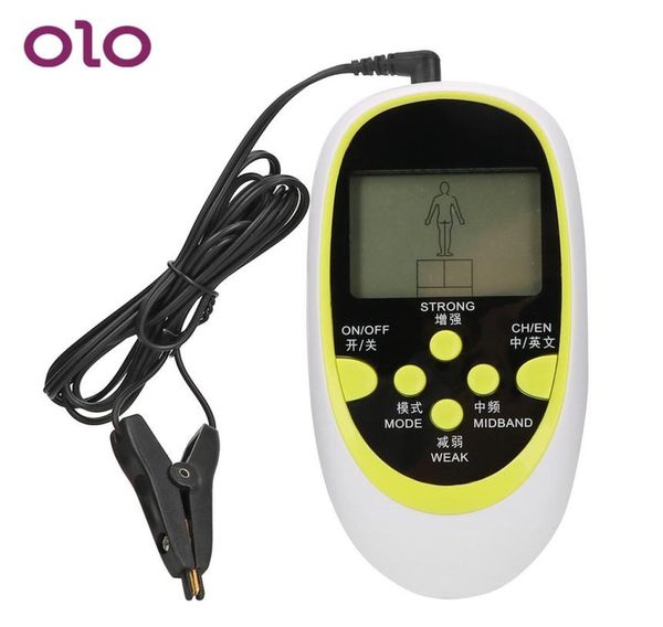 OLO-Host de salida dual de descarga eléctrica con abrazadera para pezones, masajeador de terapia de electroestimulación, juguetes sexys para parejas, juegos para adultos 354U2157931