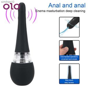OLO Intimate Goods Enema Cleaning Container Vaginal Cleaner Douche Douche anale Automatique Enema Irrigator Anal Outil de nettoyage L230518