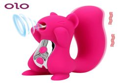 OLO Tepel Sucker Tong Vibrator Clitoris Likken Stimulator Eekhoorn Beeldhouwen Trillingen Zuigen Dildo Vibrator Seksspeeltje voor Vrouwen T5399816