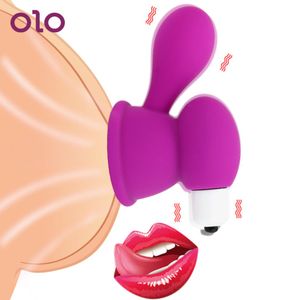 OLO Tepel Sucker Vibrator Borst Massager Borstkolf Vergroten Clitoris Stimulator Vibrerende Tepel Stimulatie Speeltjes voor Vrouwen M3253042