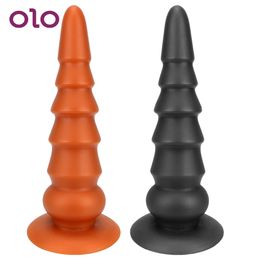 Olo Pagode Anaal Plug Butt Uitbreiding Super Enorme Stimulatie Grote Dildo Sexy Speelgoed Voor Vrouw Man Vagina Masturbatie