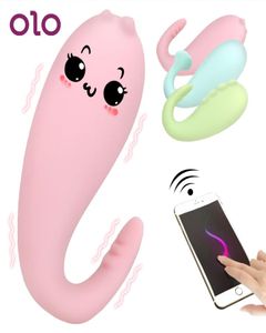 Olo Silicone Monster Pub Vibrator App Bluetooth Wireless Remote Control GSPOT Massage 8 Frequentie Adult Game Sex Toys for Women C3582634