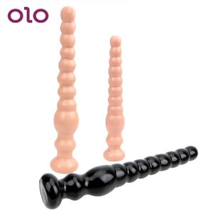 OLO Super Long Anal Plug Anus Backyard Perles Grand Gode Butt Plug Prostata Massage Masturbation Sex Toys Pour Femme Et Hommes Y191028