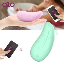 OLO-vibrador para bragas portátil, aplicación Bluetooth, Control remoto inalámbrico, huevo vibrador, estimulador de clítoris y vagina, juguetes sexys para mujeres