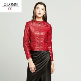 OLOMM OC NF7006E Vêtements pour femmes Manteau en faux cuir mat Top Quality DHL 201214