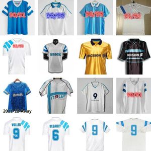 Marsella RIBERY Ravanelli NASRI camisetas de fútbol retro 1990 1991 1992 1993 1998 1999 2000 2003 2004 2005 DROGBA L.BLANC Payet Boli camiseta de fútbol vintage maillot pie