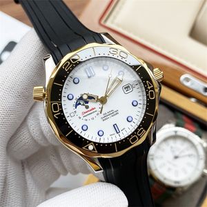 OM-001 MONTRE DE LUXE Luxe horloges 40 * 12mm geïmporteerd West Iron City 8217 Movement Fine Steel Watchcase Siliconen Horlogeband Luxe horloge Horloges