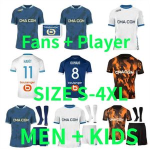 23 24 25 Marseille Soccer Jerseys Maillot Foot Men Kids Kit 2024 2025 FOOTBALL THIRT Player Version OUNAHI GUENDOUZI VItinha Ndiaye Gigot Harit Veretout MBEMBA