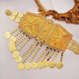 Ceinture de mariage kurde d'oman, pendentif plaqué or, chaîne de taille surdimensionnée, pièces de monnaie Totem de turquie, cadeau pour dames saoudiennes, 240118