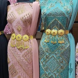 Oman Kurdistan Femmes Chaîne de carrosserie Tassel Tassel Middle East Bijoux Bijoux de Turquie Gol Belon plaquée 240401