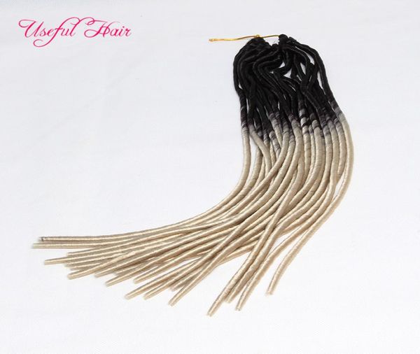 ombre 613 blonde 20 pouces Softex Crochet dreadlocks extension Faux locs SYNTHÉTIQUE tressage cheveux crochet tresses CHEVEUX MARLEY cheveux exte4618469