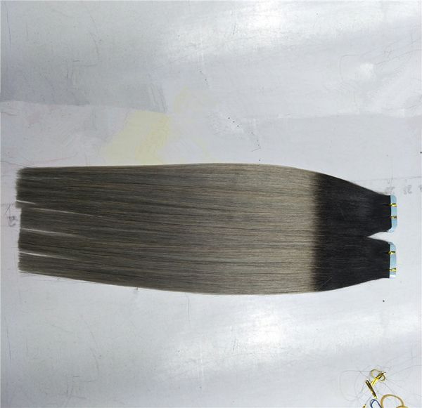 faisceaux de cheveux brésiliens 3pcs / lot t1b gris trame de cheveux de vague droite 100 prix de tissage de cheveux humains vierges