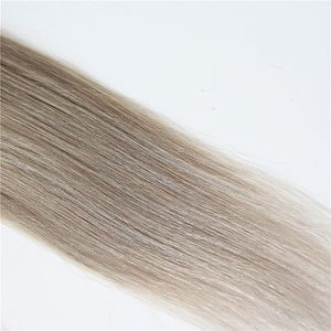 Ombre Cheveux Raides Brésiliens Colorés 100% Cheveux Humains Tissage Bund 100g 1PCS T1B / Gris Non Remy Tissage de Cheveux