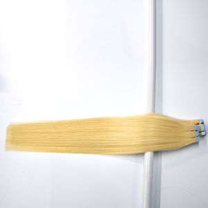 Ombre color T1B / gris peruano Extensiones de cabello de trama de piel 200 g Cinta en cabello humano Recto 80 Unids / lote