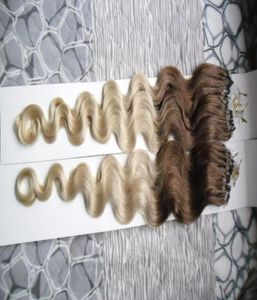 Ombre haarverlenging micro ring body wave 200g 1gs 200s T4613 micro ring hair extensions micro loop hair extensions8246281