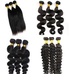 Virgin Braziliaans Haar WEKS Menselijk Haarbundels Weefsels 8-34inch Onverwerkte Peravain Indian Maleisische Mongoolse Maagdelijke Human Hair Extensions