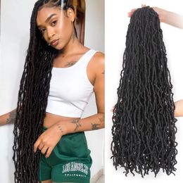 Ombre nouveau Faux Locs Crochet cheveux synthétiques Crochet tresses ondulées doux Faux Locs Dreadlocks tressage Extension de cheveux