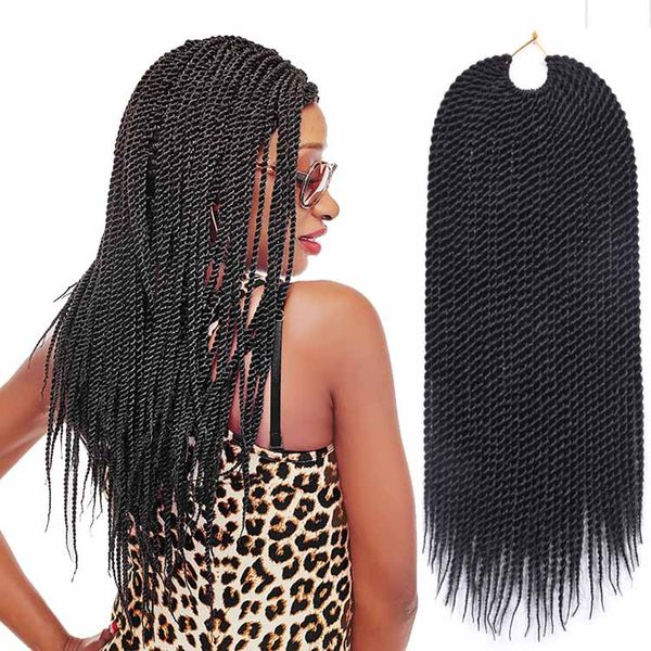 Ombre cheveux torsadés sénégalais Kanekalon Styles africains pré boucle facile à installer Crochet tresse torsion cheveux synthétiques