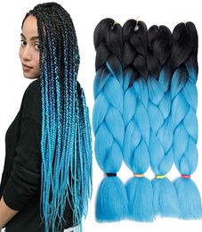 Ombre Synthétique Traite à cheveux Crochet tresses Sénégalest Extensions de cheveux Couleur de beauté