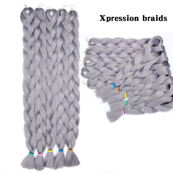 Ombre Xpression Brading Hair 165g 41inch Long Ombre Blonde Color Sintético Crochet Trenzas Extensión 100% Kanekalon